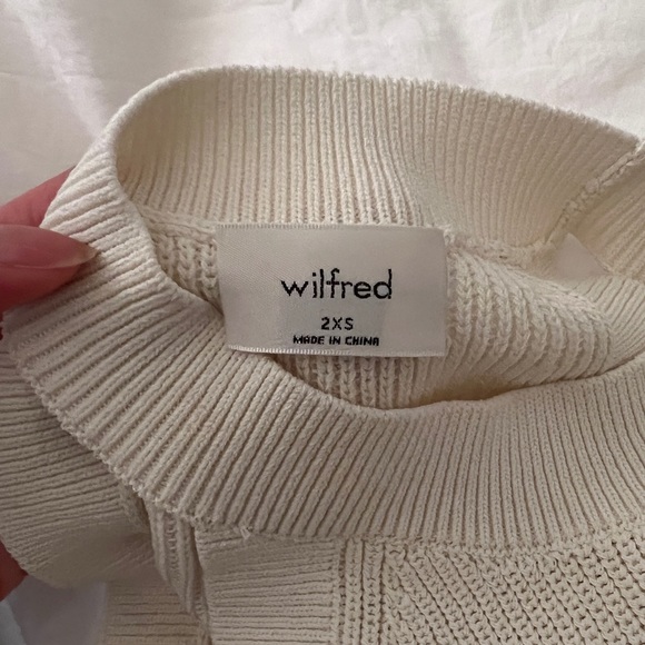 Aritzia Wilfred Knit Halter Tank in White sz 2XS - Picture 9 of 9